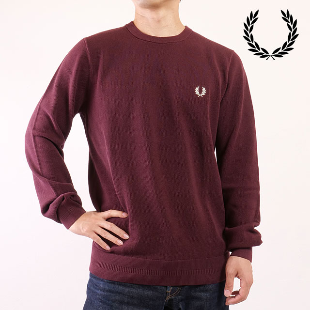 ピケステッチジャンパー [K1309-597] PIQUE STITCH JUMPER メンズ トップス セーター クルーネックニット OXBLOOD 正規取扱店
