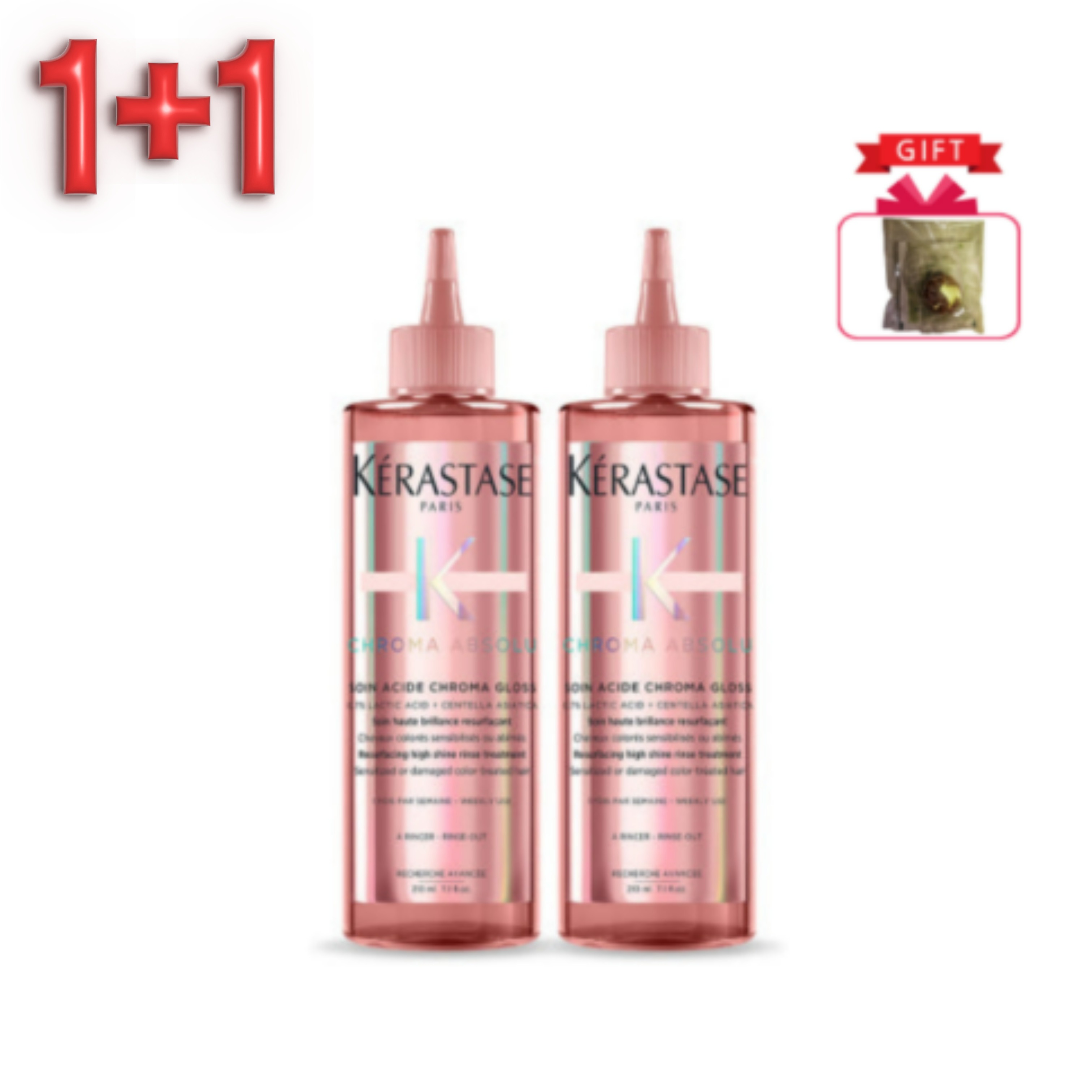 【1+1】 大容量 クロマアブソリュ ウォーター トリートメント 210ml デュオセット ダメージ・カラー毛用 韓国ヘアケア サロンクオリティ カラーケア リートメント ノンシリコン ホームケア