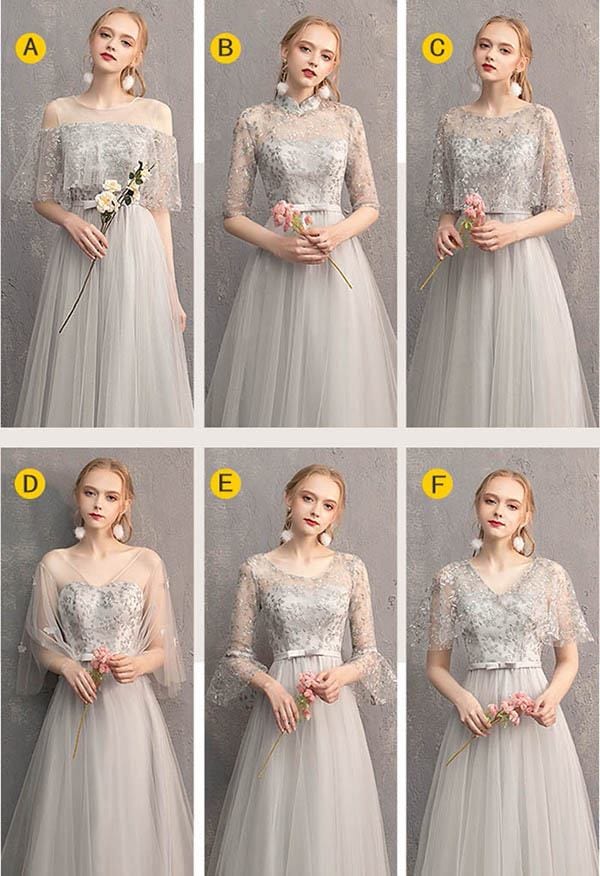 ワンピースドレスドレス袖付き 結婚式 グレー 母親 体型カバー 演奏会 ドレス 大人 発表会 ドレス フォーマルドレス ピアノ Vネック女子会 卒業 ピアノ発表会 ロングドレス ドレス お揃いドレ