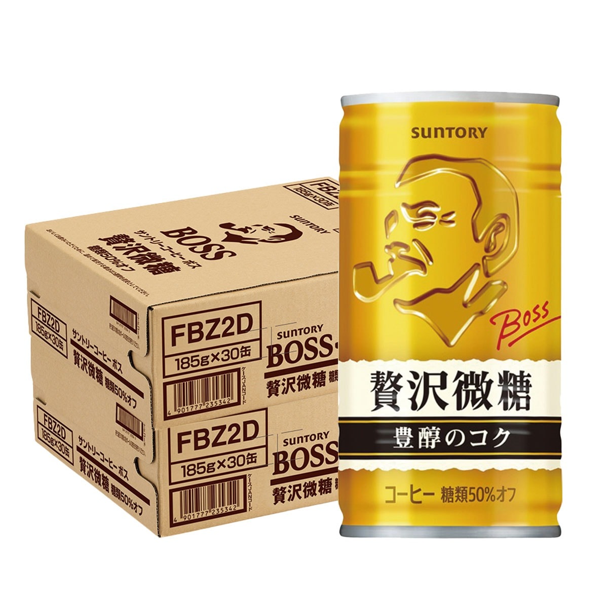 BOSSボス 贅沢微糖 185ml×2ケース/60本