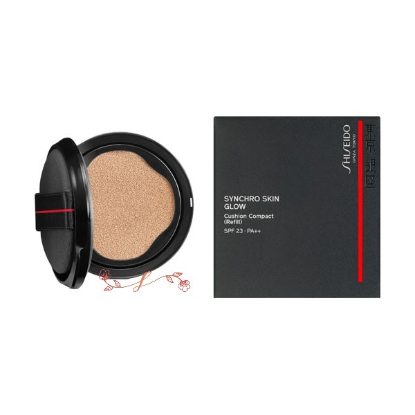 資　生　堂　メーキャップ シンクロスキン　グロー　クッションコンパクト　13g／SPF23PA++／クッションファンデーション（レフィル／パフ付）正規品