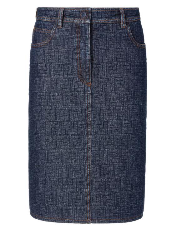 FENDI Women Mini Skirts FLQ604AW82 F1UKI Blue
