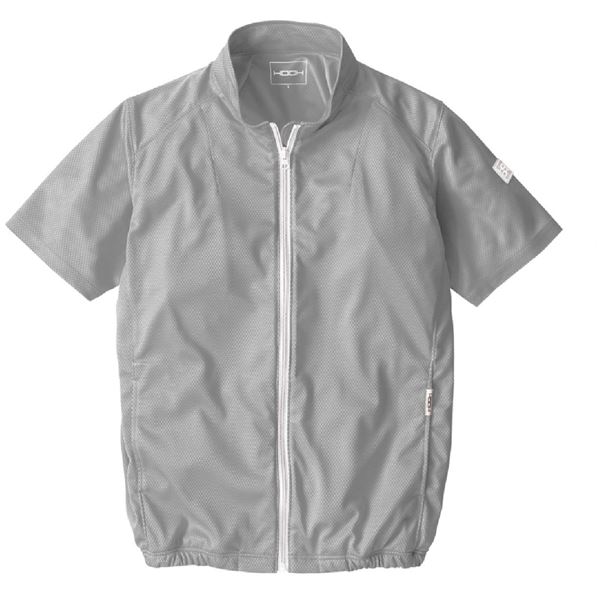 村上被服 HOOH 半袖ニットブルゾン V771 シルバーグレー サイズ：4L 服単品 [バッテリー/ファン/ケーブル別売]