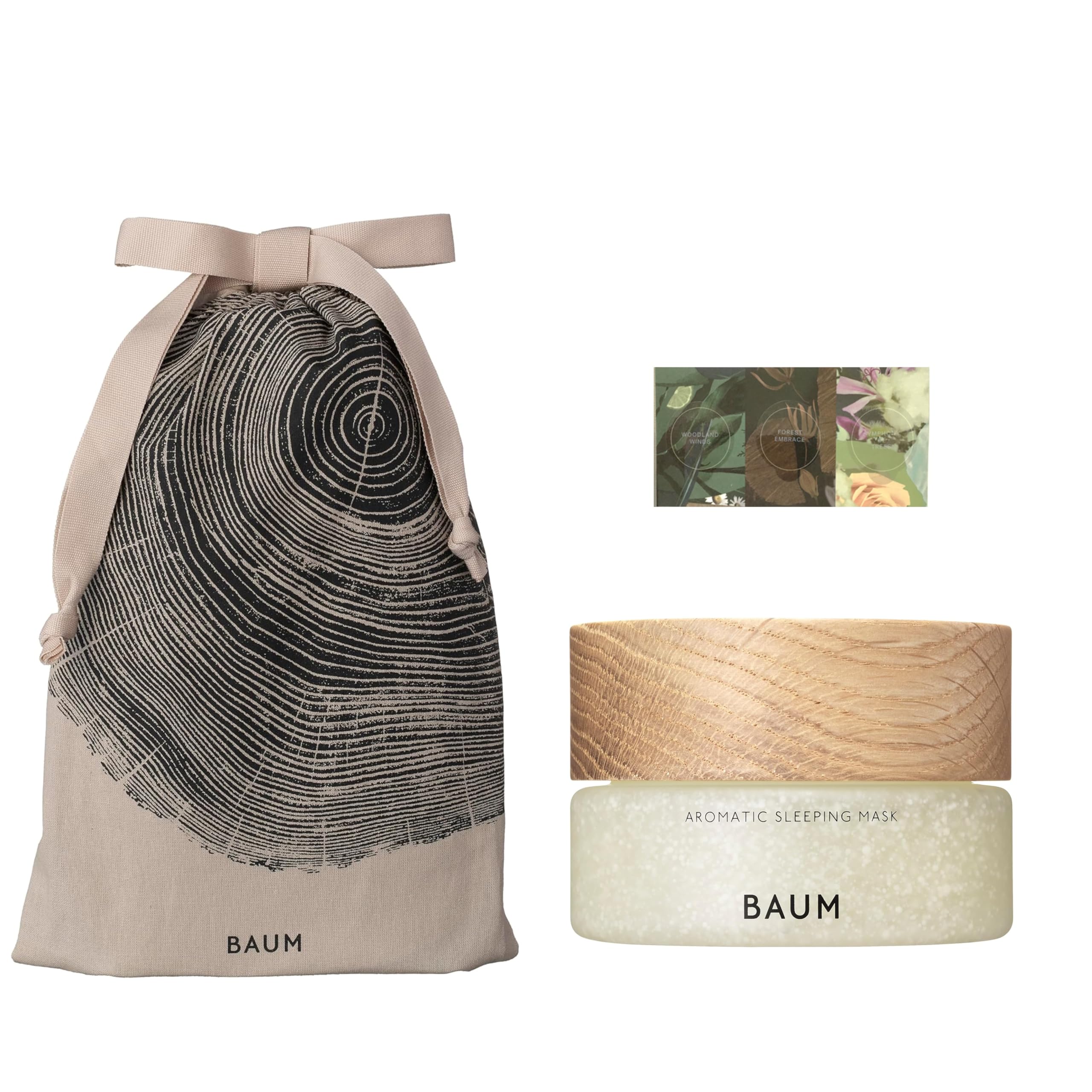 Baum(バウム) ギフトセット アロマティック スリーピングマスク本体 80g ラッピングバッグ サンプル付き ギフト プレゼント 誕生日