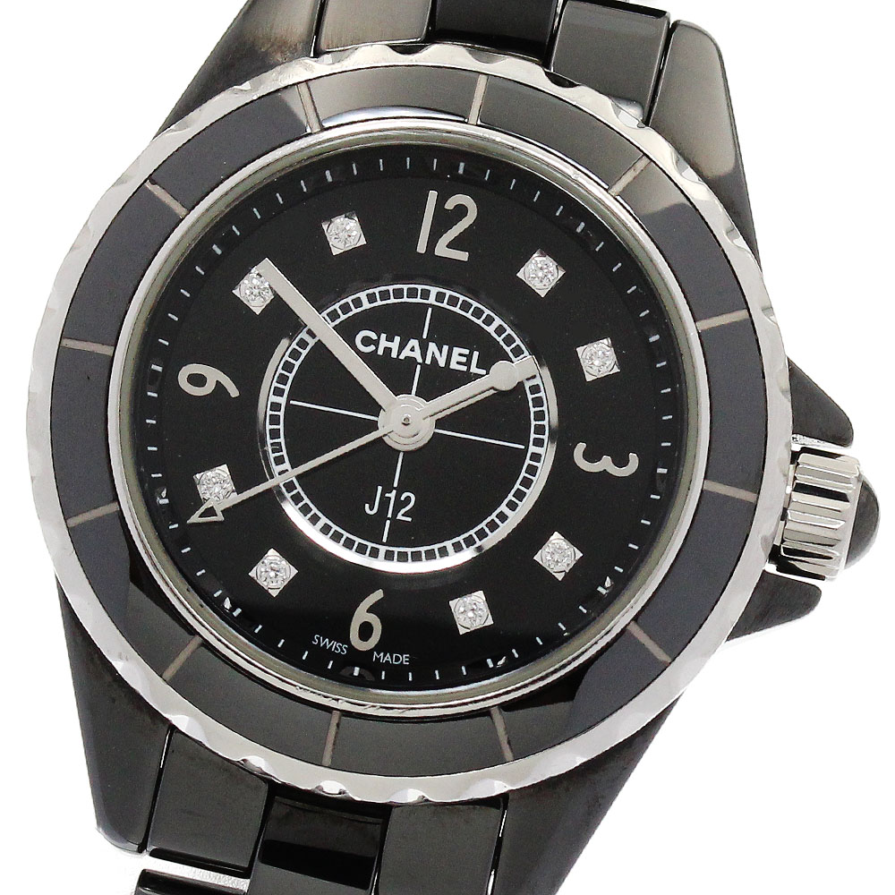シャネル CHANEL H2569 J12 8Pダイヤモンド クォーツ レディース _893515【中古】