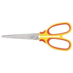 （まとめ） TANOSEE はさみ 刃先先丸 刃渡り65mm イエロー 1本 [x20セット]