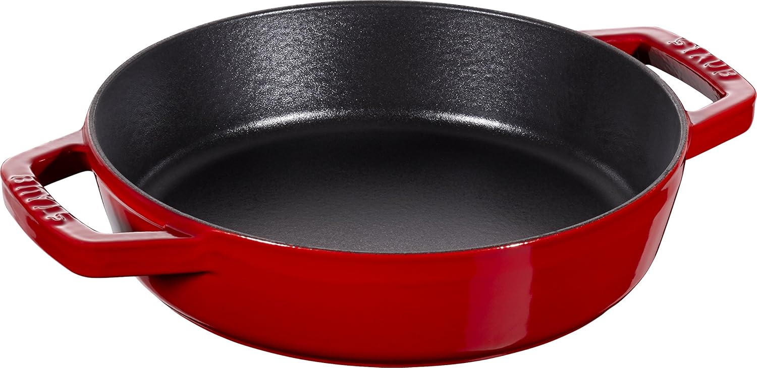 staub ストウブ 「 両手フライパン チェリー 20cm 」 スキレット 両手 鋳物 ホーロー IH対応 【日本正規販売品】 Double Handle Frying Pan 40511-661フライパン