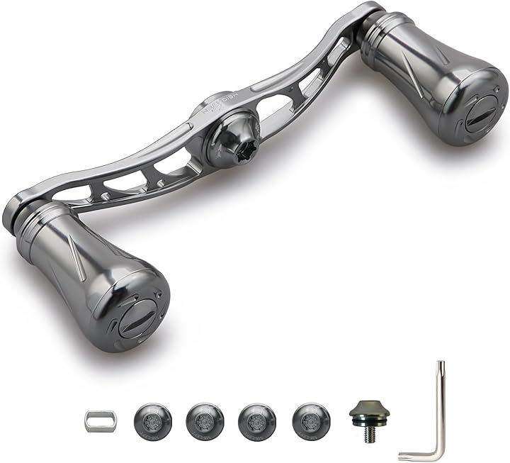 リール ハンドル 19mm ノブ搭載 シマノ SHIMANO ダイワ DAIWA アブ Abu 通用 ベイトリール Arch Pillar Series(90mm - ガンメタル)
