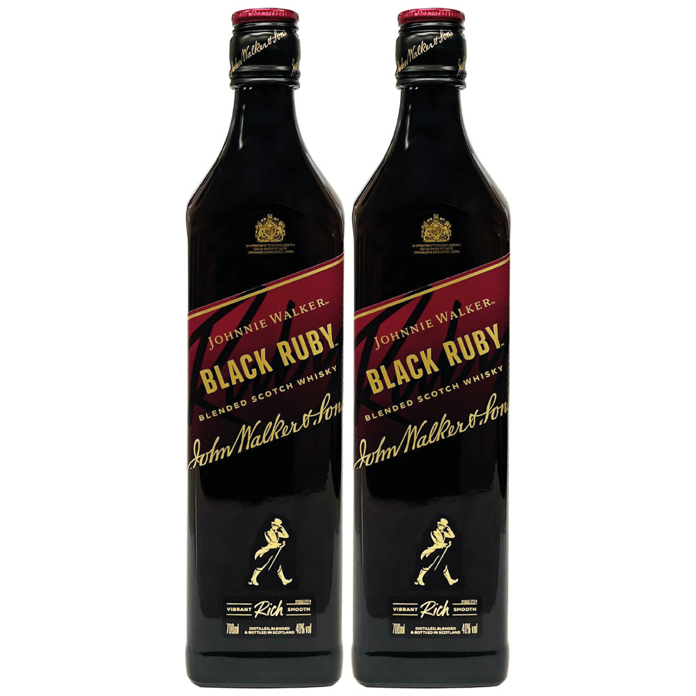 [正規品] ジョニーウォーカー ブラックルビー 2本セット 700ml / スコットランド ブレンデッドスコッチウイスキー Johnny Walker Black Ruby