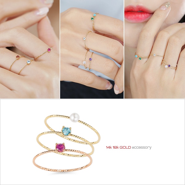 Wishingshine Birthstone 14K Ring (ARR016)