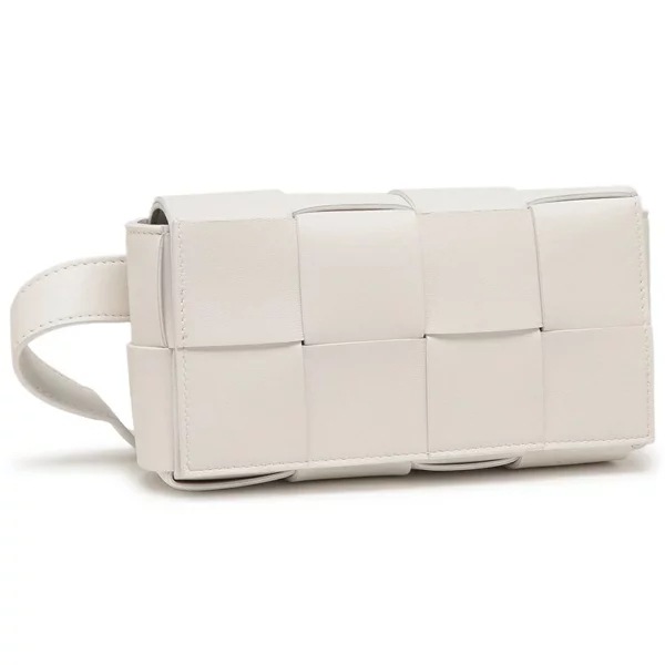ボディバッグ ミニ カセット ミニバッグ ベルトバッグ ホワイト レディース BOTTEGA VENETA 668572 VMAY1 9009