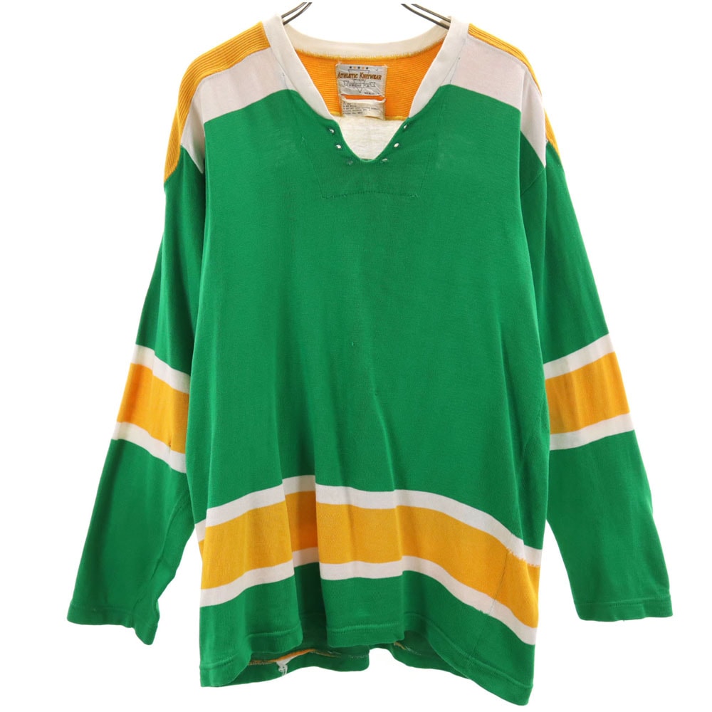ATHLETIC KNITWEAR 60s 70s ヴィンテージ 長袖 スウェット グリーン 他 メンズ 古着