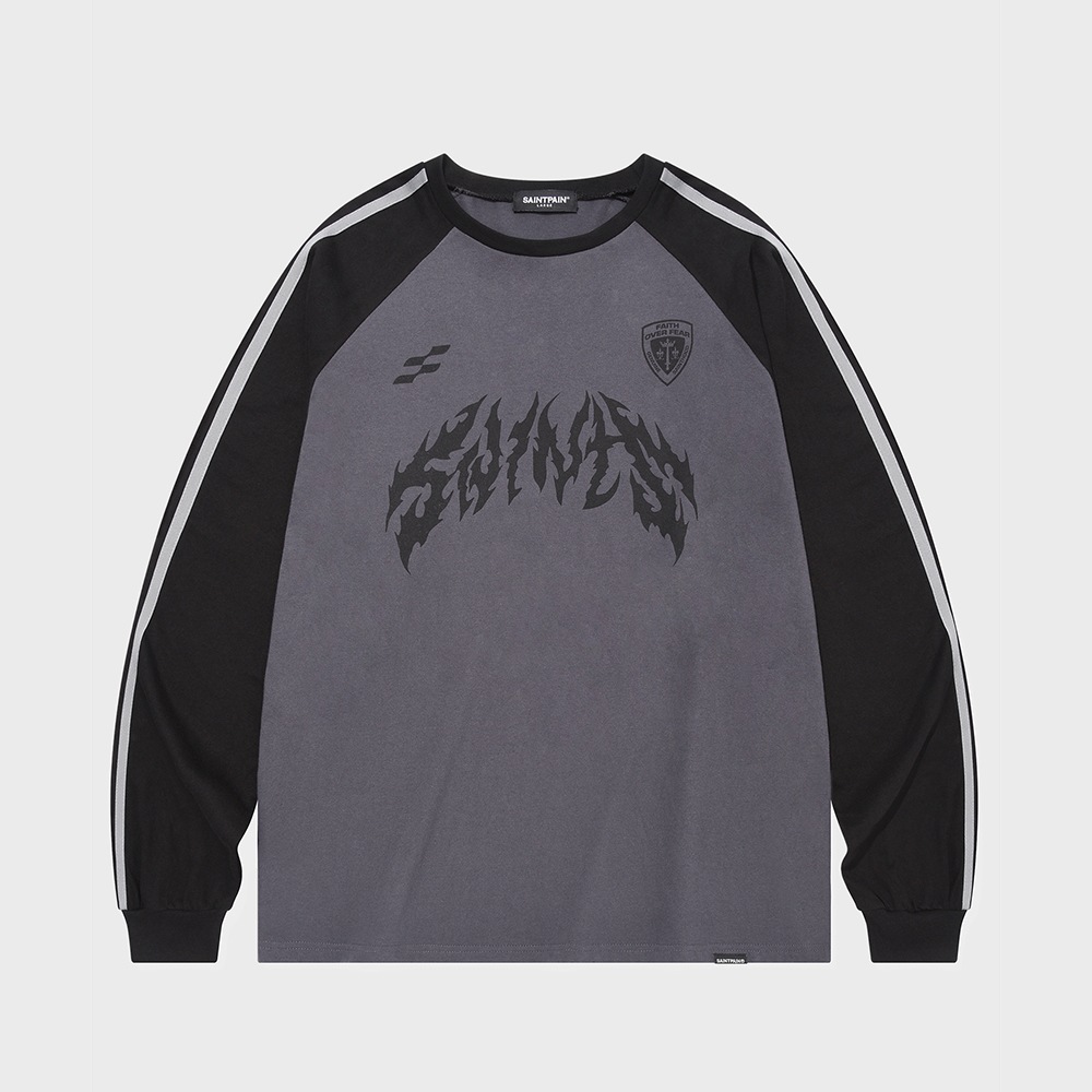SP METAL RAGLAN LONG SLEEVE-CHARCOAL