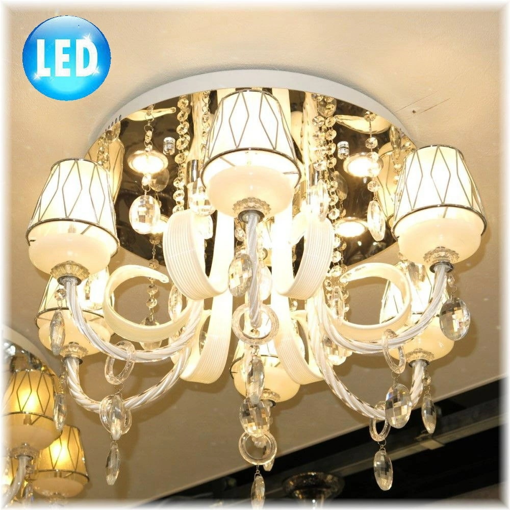 【LED付き！】新品 超豪華！ リモコン付き LED スワロフスキー風 大型 クリスタル シャンデリ