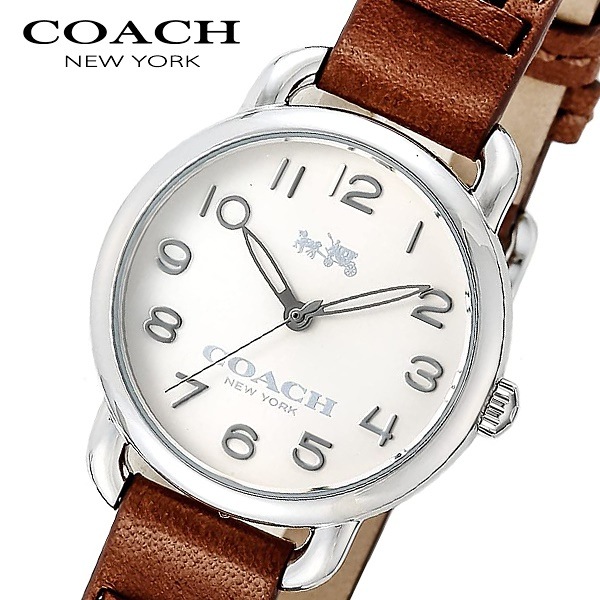 新品 コーチ 腕時計 レディース COACH デランシー ホワイト ブランド