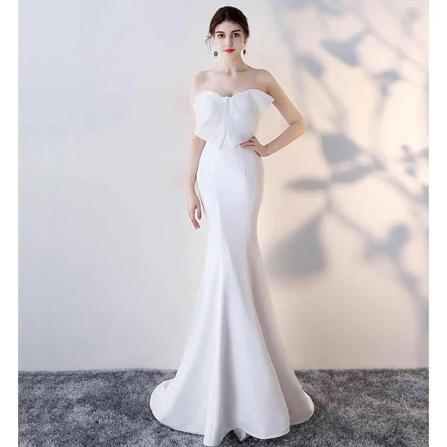 ウェディングドレス白マーメイドライン結婚式安い大きいサイズ花嫁ロングドレス披露宴パーティー二次会ブライダルweddingdress