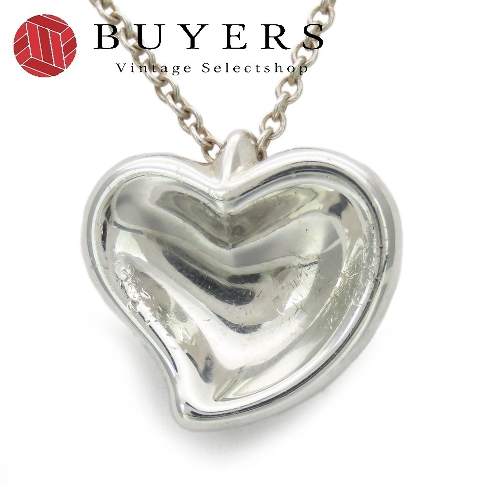 中古 ネックレス カーブドハート シルバー925 約4.2g シルバー エルサペレッティ アクセサリー かわいい レディース 女性