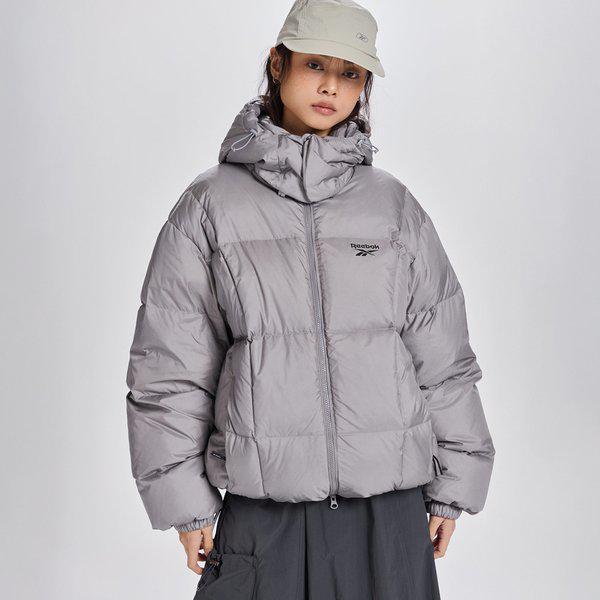 ポンプフード2WAYダウンジャケット - グレー REJU5FD53G2_s