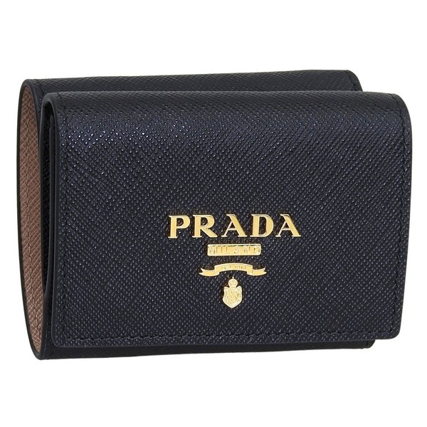 プラダ 財布 レディース 三つ折財布 アウトレット レザー ブラック SAFFIANO MULTIC 1MH042 ZLP F0G28 NERO+CIPRIA PRADA
