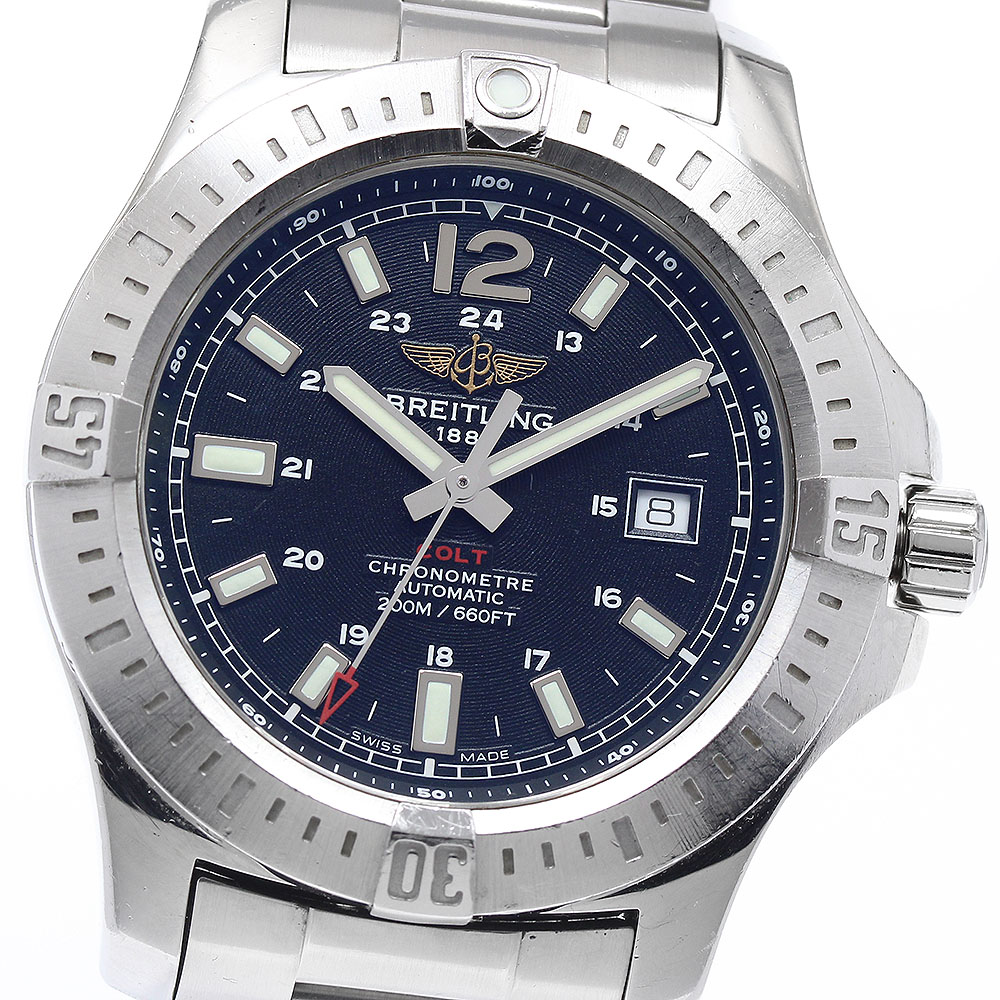 訳あり ブライトリング BREITLING A17388 コルト デイト 自動巻き メンズ 箱・保証書付き_930848【中古】