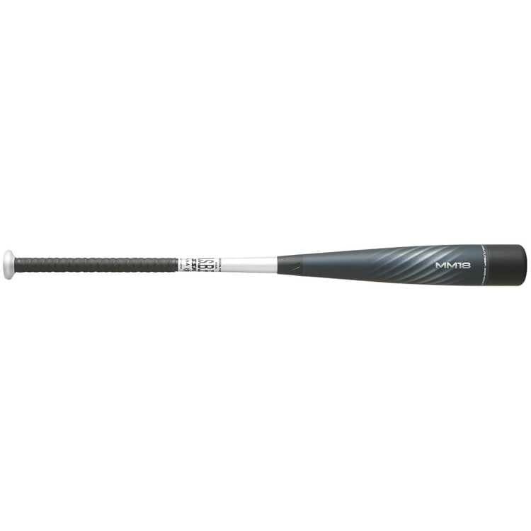 エスエスケイ 一般軟式FRP製バット MM18 ミドルライト 長さ：83cm/660g平均 ブラック×シルバー #SBB4023MDL-9095