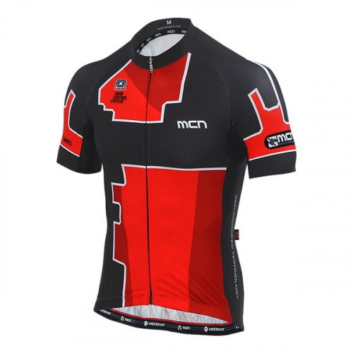 MCNSPORTS テリーレッド半袖ジャージーバイク服