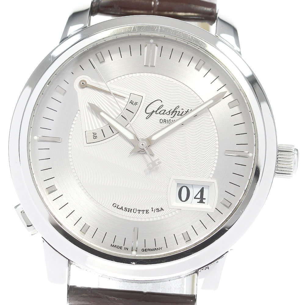 グラスヒュッテ・オリジナル GLASHUTTE ORIGINAL 100-01-13-02 セネタ パワーリザーブ デイト 自動巻き メンズ _840349【中古】