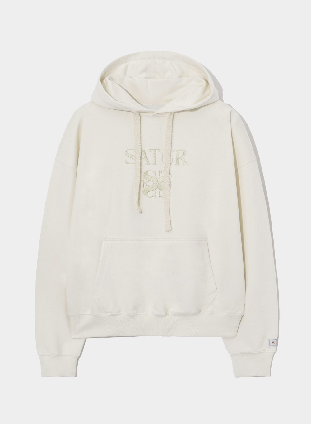 パーカー・フーディ SATUR Classic Letter Logo Hooded T-Shirt Resort Cream SATUR】 CLASSIC LETTER LOGO HOODIE : RESORT CREAM フード付き