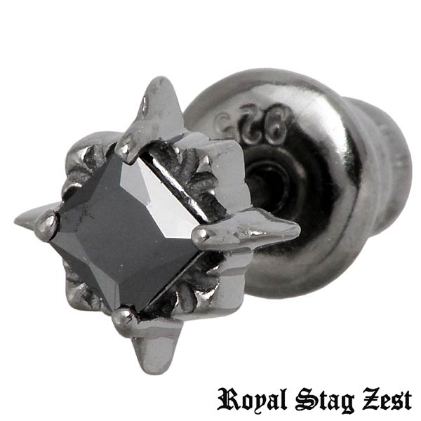 ロイヤルスタッグゼスト Royal Stag シルバー ピアス CZ スタッド 1個売り 片耳用 SP 5,170円
