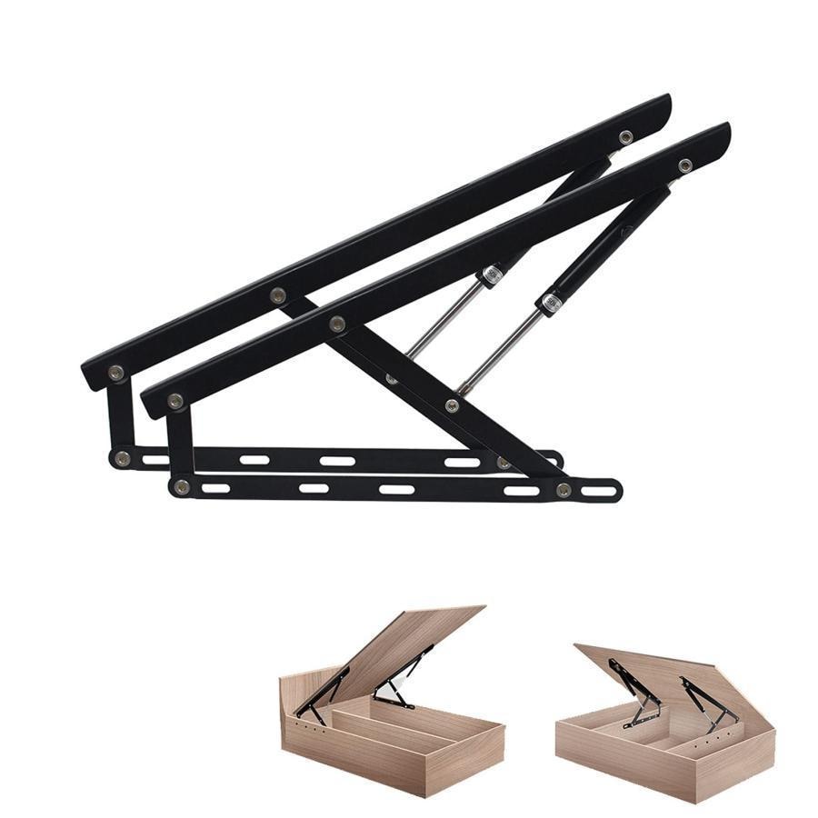 【短納期】2個セット 折り畳みヒンジ 蝶番ガススプリングガスダンパーベッド高さを調整するため油圧アームダンパーサポートリフターヒンジ 金具油圧シリ