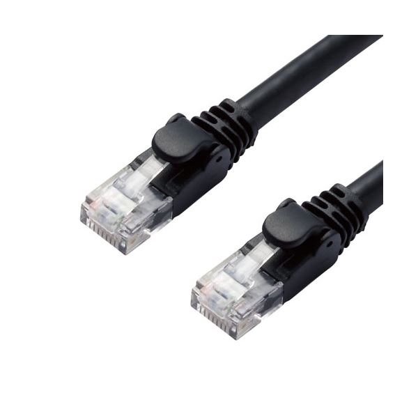 （まとめ） エレコム LANケーブル／CAT6A／スタンダード／3m／ブラック LD-GPA／BK3 (×5セット)