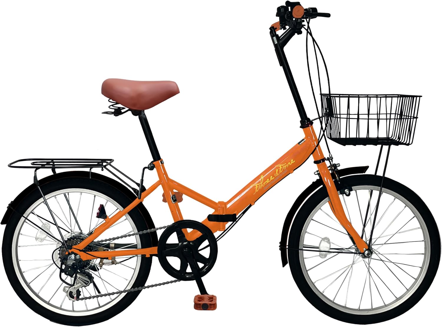 折りたたみ自転車 AJ-08np ノーパンクタイヤ 2025年モデル 20インチ シマノ6段ギア 荷台 カゴ ライト ワイヤーロック錠 通勤 通学 街乗り 防災 防災用品