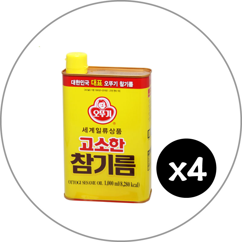 人気アイテム OTTOGIオットギ ごま油/胡麻油 (1000ｍｌ) 4個 韓国調味料 - flaviogimenis.com.br