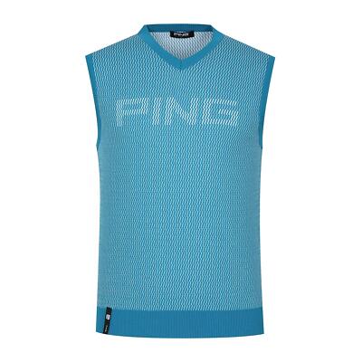 正規品 PING メンズ 機能性ジャカード Vネック ニットベスト