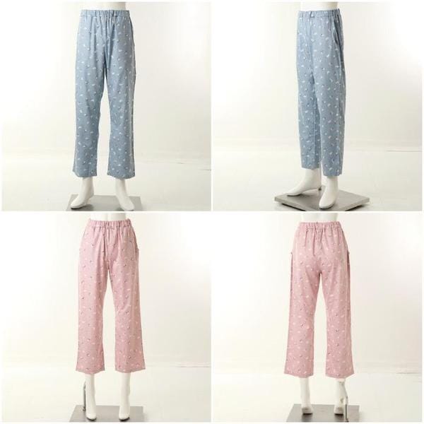 DP02 純綿80番手 犬柄パジャマパンツ単品 肌触りが良く楽な着心地 四季 (S41351508)