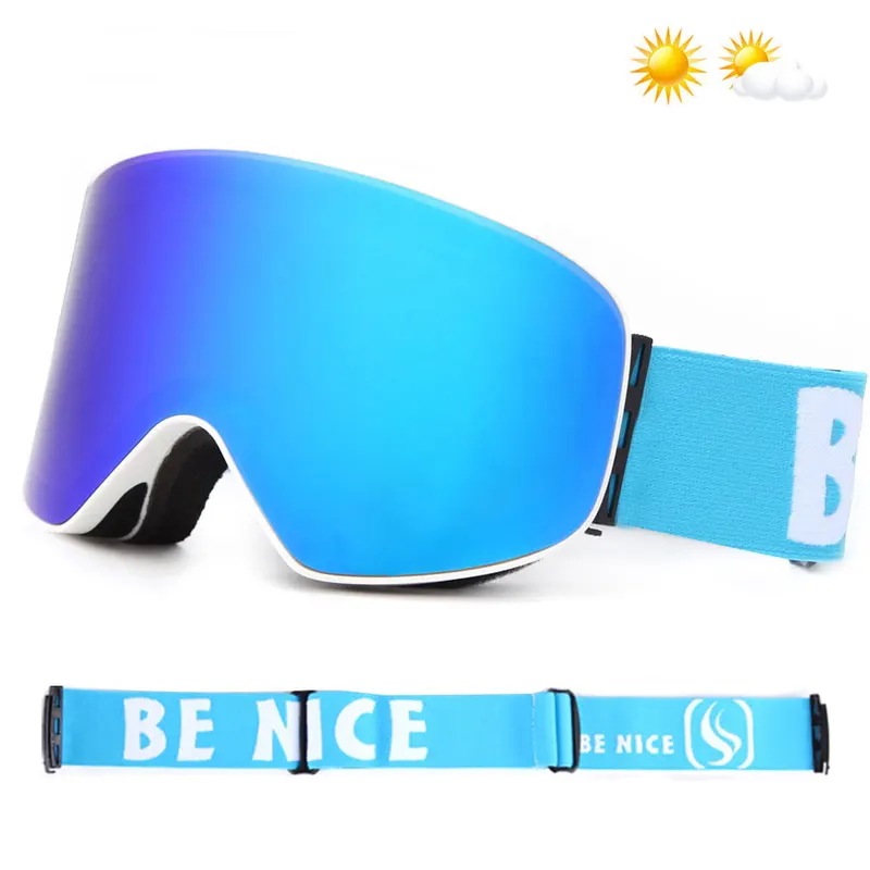 納期1030日前後：男性と女性のためのダブルレイヤースキーゴーグル,大きなフレーム,偏光レンズ,防曇,スノーボードゴーグル,スキーグラス,新しいコレクション