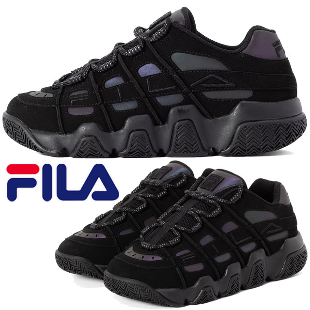 フィラ メンズ 厚底 スニーカー バリケード XT リフレクト 靴 黒 バスケットボールシューズ レディース FILA UFW24022 057 ブラック ローカット ダッドシューズ