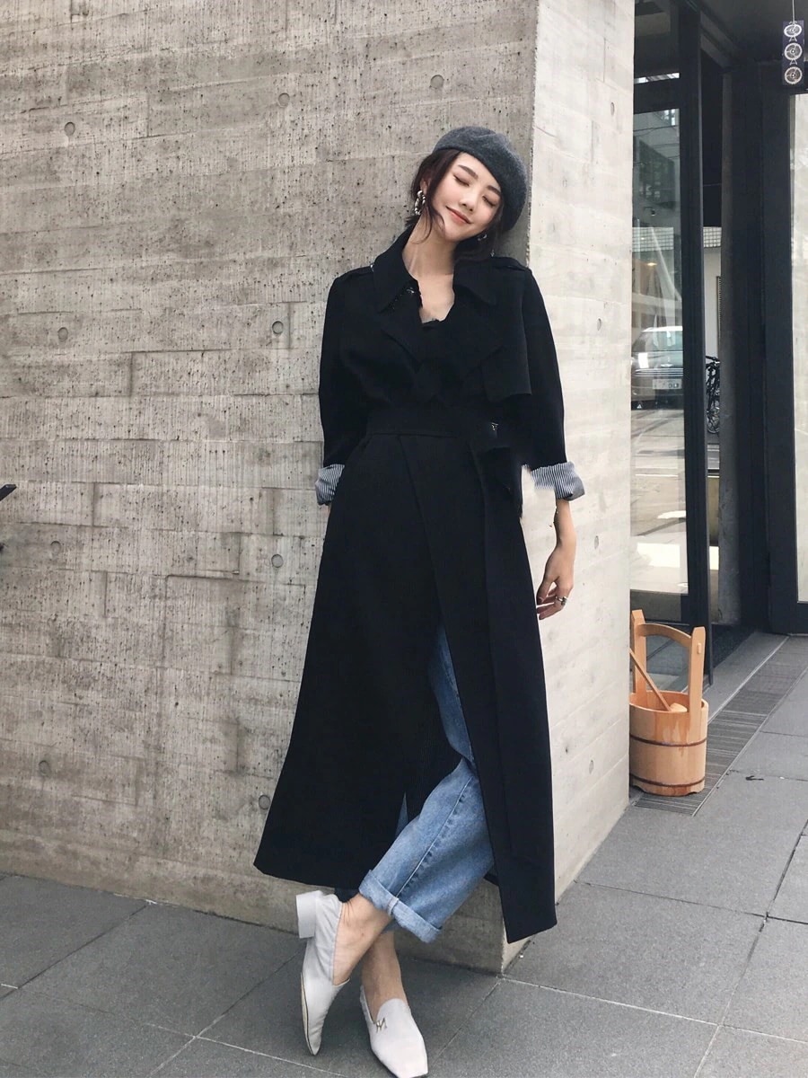 トレンチコート レディース スプリングコート 定番 春コート ロングコート きれいめ おしゃれ アウ