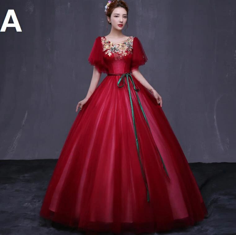 【送料無料】花嫁ドレス 韓国風 撮影用のワンピース お姫様ドレス ロングドレス カラードレス お呼ばれ セクシー