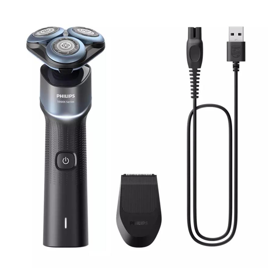 フィリップス 電気シェーバー 5000Xシリーズ 回転式 髭剃り 27枚刃360-Dフレックスヘッド X5006／05 アクアブルー／ブラック