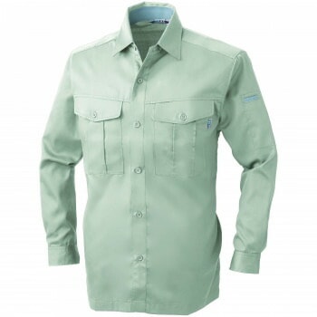 桑和 VA415 長袖シャツ 6Lサイズ モスグリーン（107） VIVA SOWA