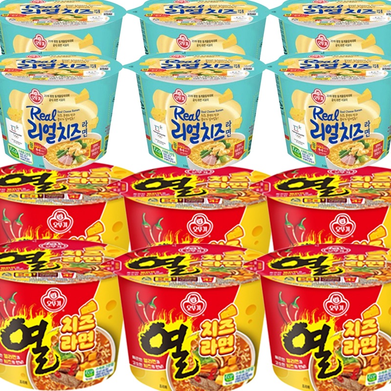 SNS人気！！NEW 熱チーズ カップ ラーメン100g x 6EA リアルチーズラーメン120g×6個