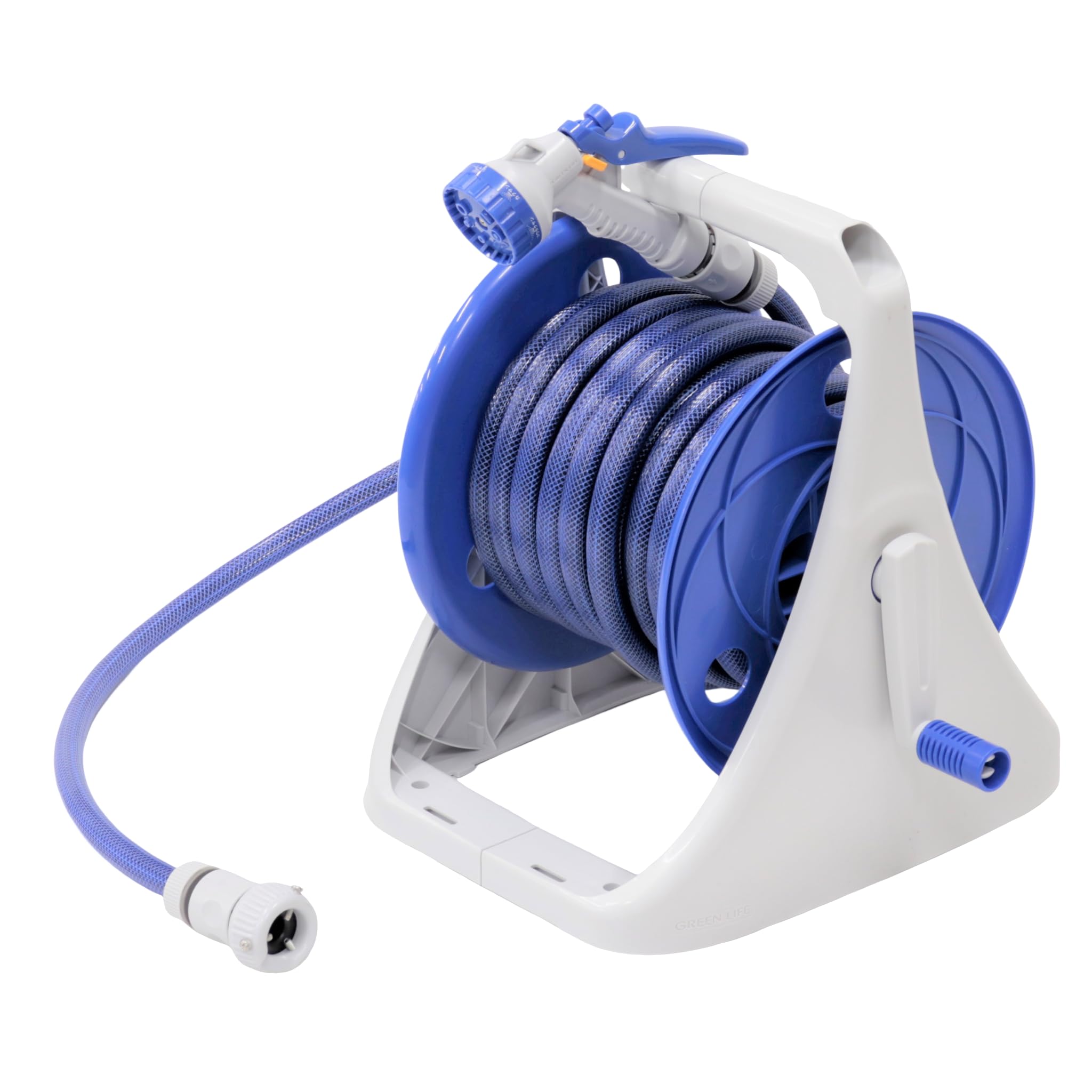 グリーンライフ ホース ホースリール 15m 8水形ノズル 防藻ホース G-Aqua(ジーアクア) PRQ-15GN