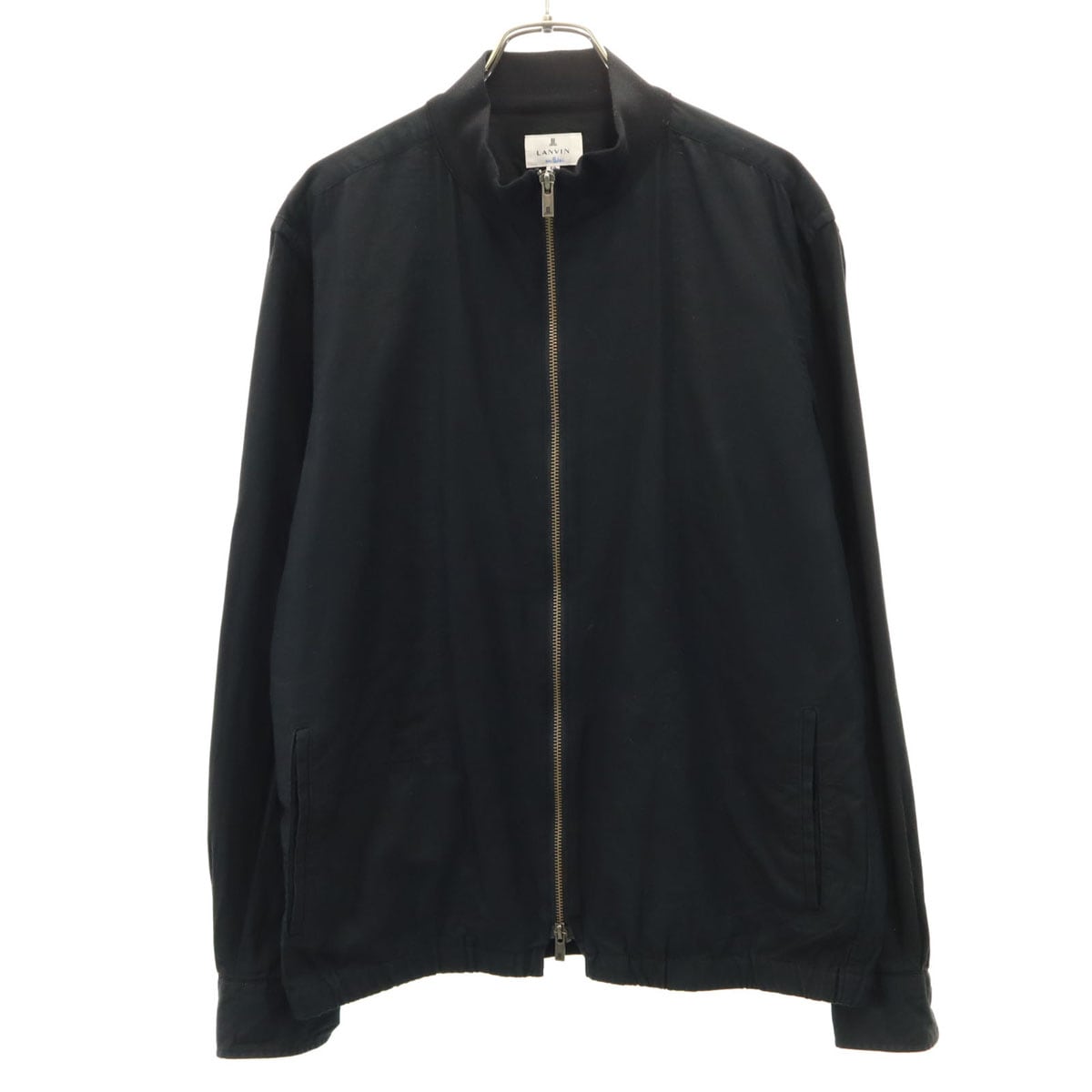 日本製 ジップジャケット 52 ブラック レディース 古着