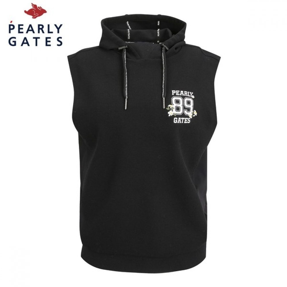 [Paris Gates] レディース花柄ロゴウーブンミックスフード付きニットトップ