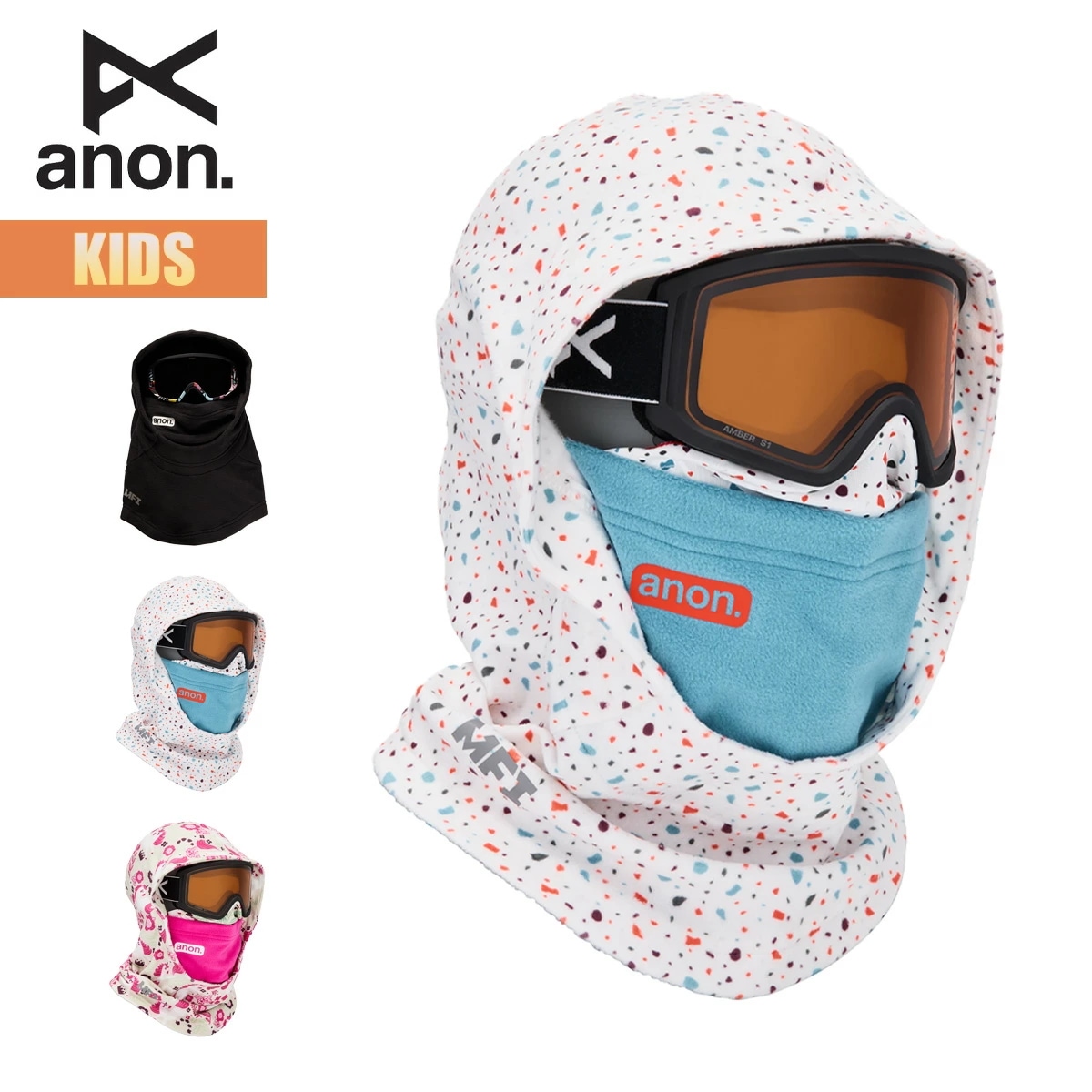 アノン バラクラバ キッズ 25-26 anon MFI フーデッド バラクラバ フェイスマスク W26JP-191811 Kids MFI Hooded Balaclava Face Mask 子供