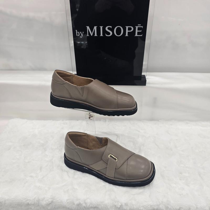 By 女性 三角 バンド ローファー 612HT493FF012 SEPIA 2 JJ