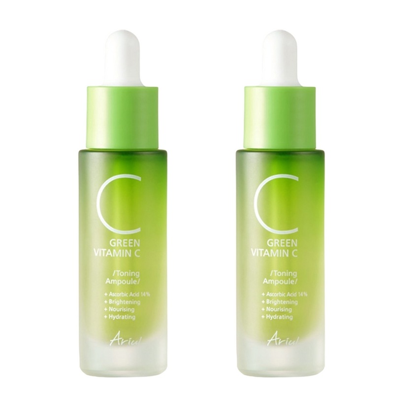 1+1 Green Vitamin C アンプル15ml 純粋ビタミン14％配合特許技術プレミアムビタミン美容液 シミ消し グリーン トーニング ブライトニング