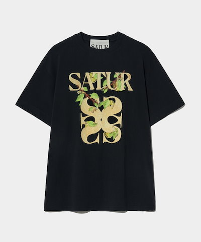 Tシャツ・カットソー SATUR Apero Leaf Graphic Short Sleeve T-Shirt Resort Ivory SATUR☆Apero Leaf Graphic T-Shirt Resort Ivory☆送料・関税込