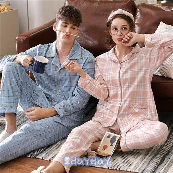 期間限定オファーペア パジャマ カップル ペア ルームウェア 夏 パジャマ 上下 セット 長袖 秋 お揃い 結婚祝い プレゼント ギフト ペアルックペア パジャマ カップル